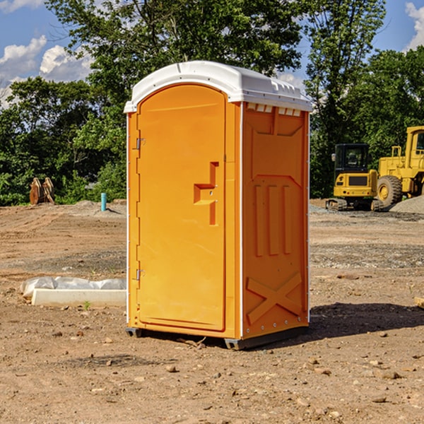 how often are the porta potties cleaned and serviced during a rental period in Nilwood Illinois